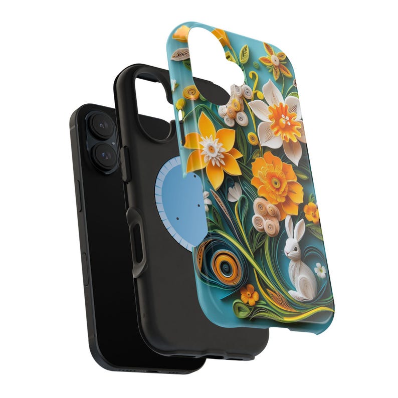 3D Spring Bunny and Floral