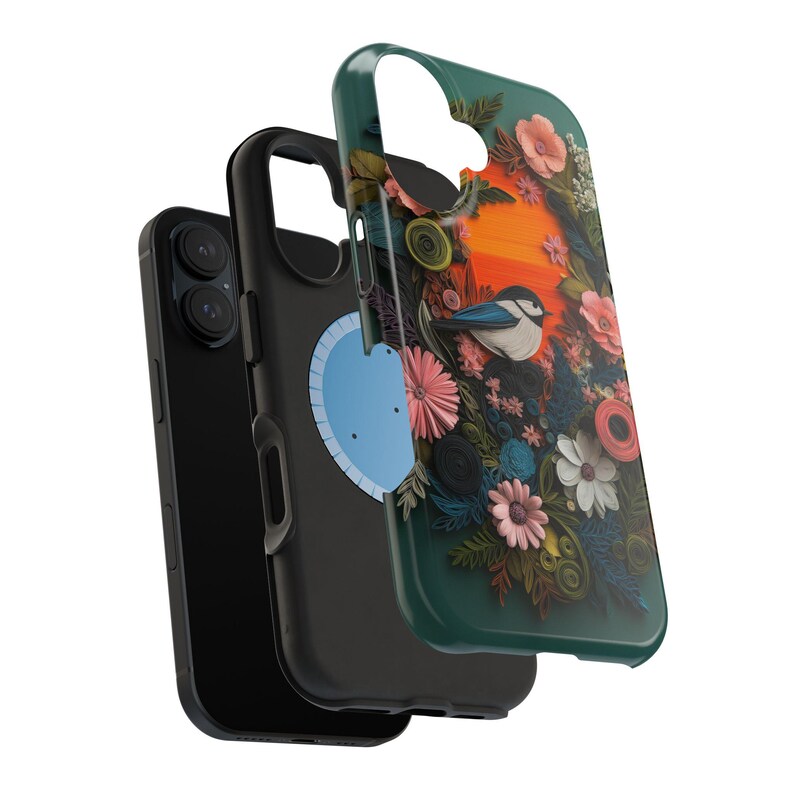 3D Look Bird and Floral