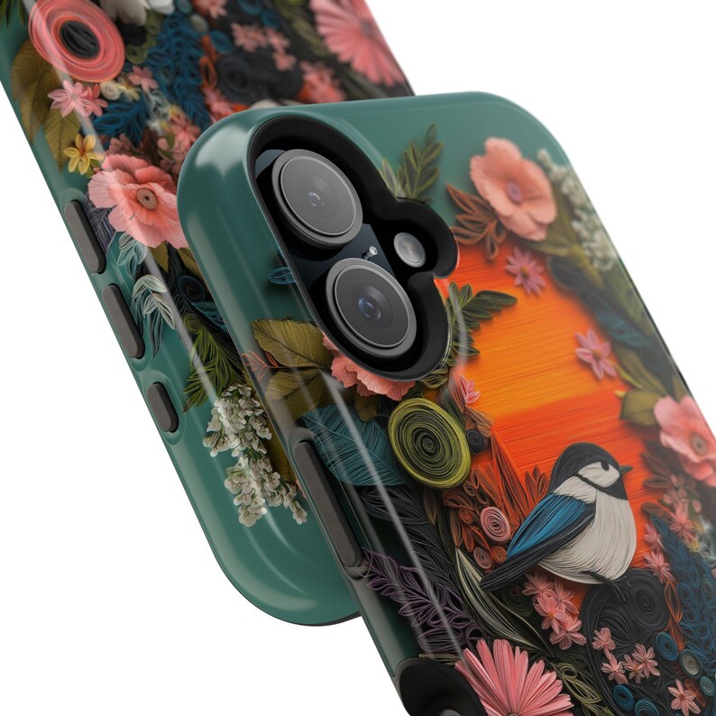 3D Look Bird and Floral