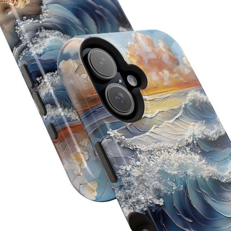 3D Ocean Wave and Seashells