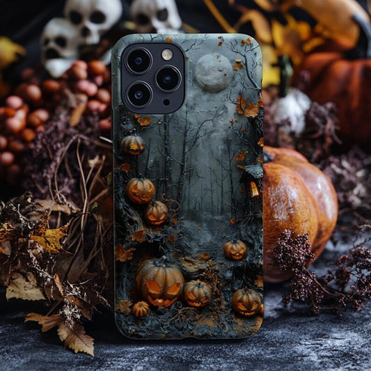 3D Phone CaseFaux Carved Wood Goth Spooky Halloween 3