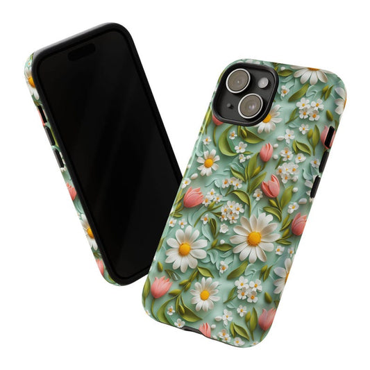 3D Floral Daisy and Tulip