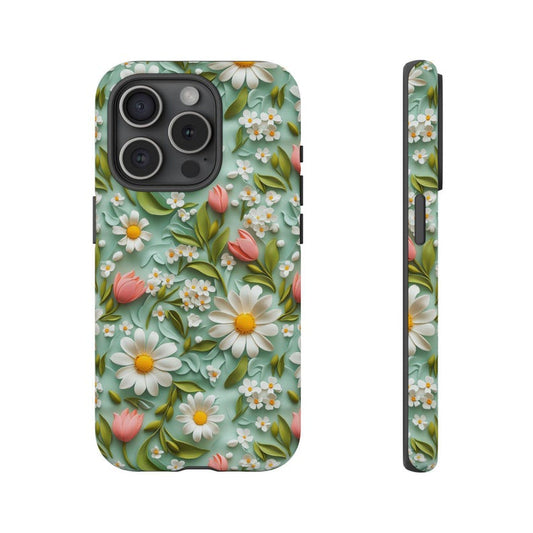 3D Floral Daisy and Tulip