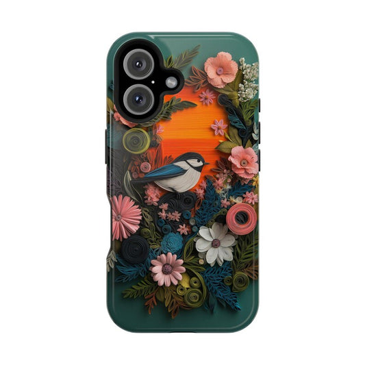 3D Look Bird and Floral