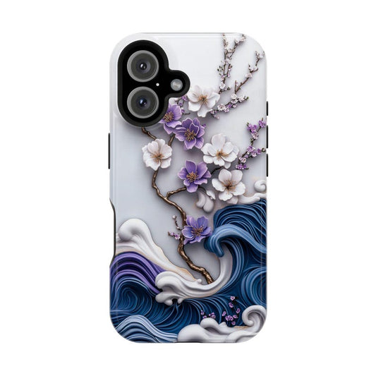 Elegant Japanese Cherry Blossom & Ocean